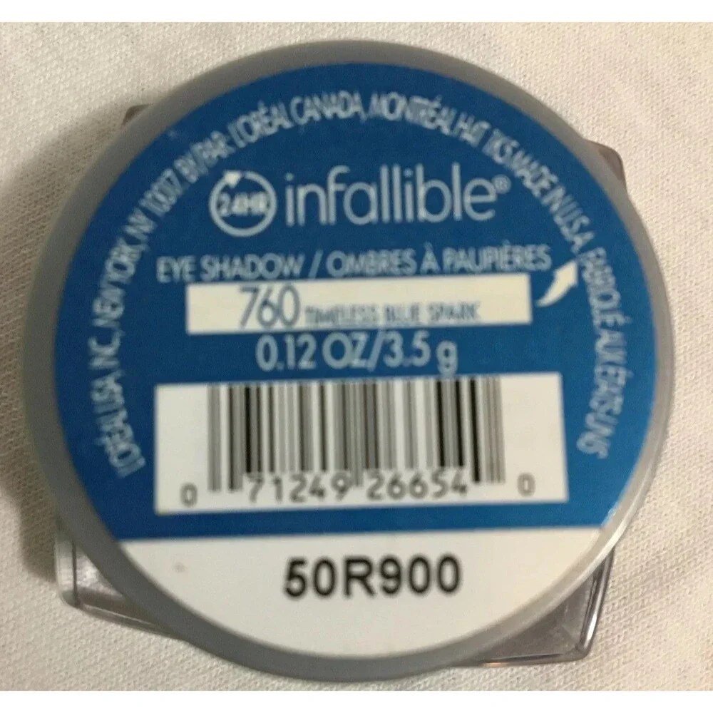 L'Oreal Paris Infallible 24HR Eye Shadow. 760 Timeless Blue Spark